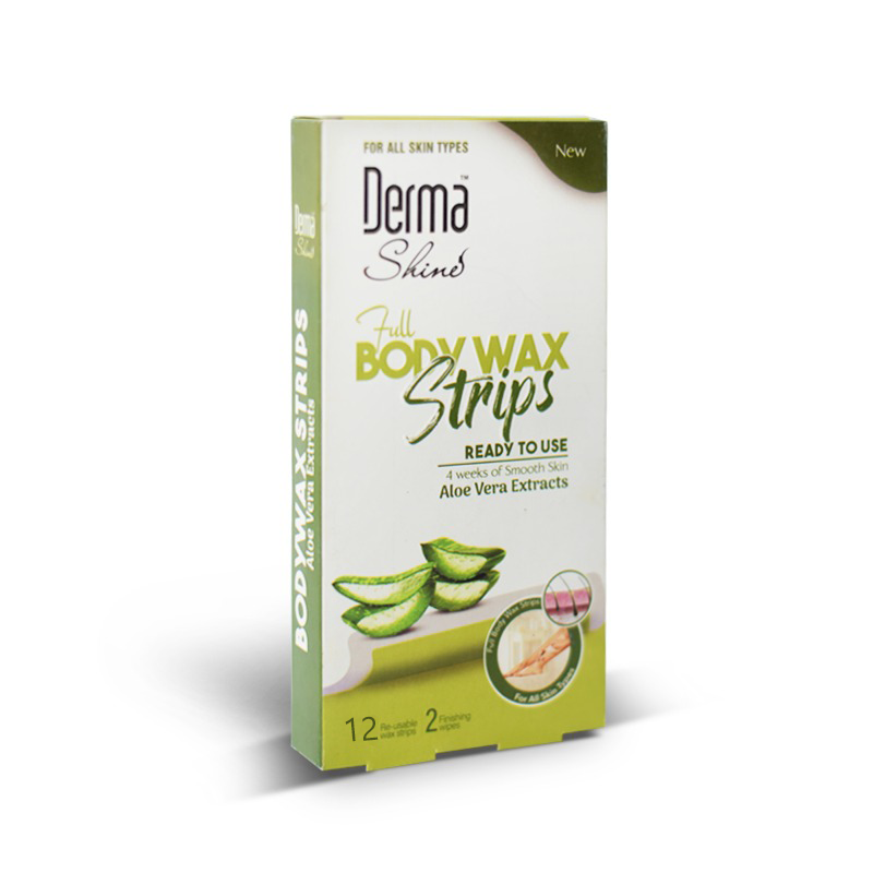 Derma Shine Full Body Wax Strips - Aloe Vera Extracts - Lipcara