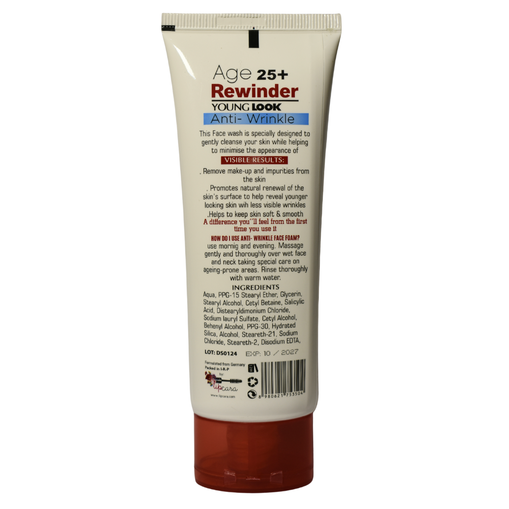 Derma Shine Age Rewinder 25+ Facial Foam - Lipcara