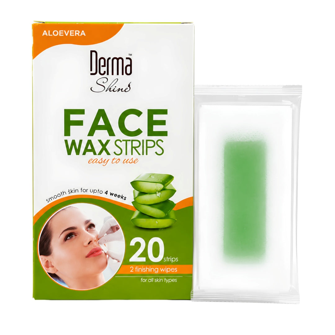 Derma Shine Aloe Vera Face Wax Strips - Lipcara