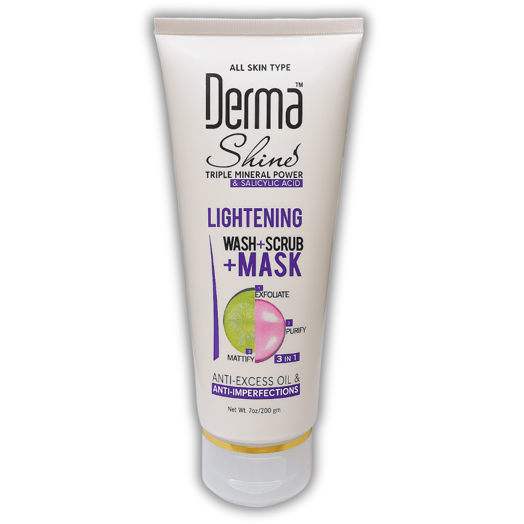 Derma Shine Lightening Wash+ Scrub+ Mask (3 in 1) - Lipcara