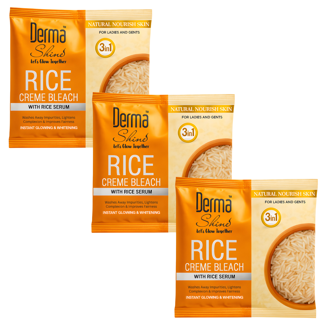 Derma shine Rice Creme Bleach Pack of 3 - Lipcara