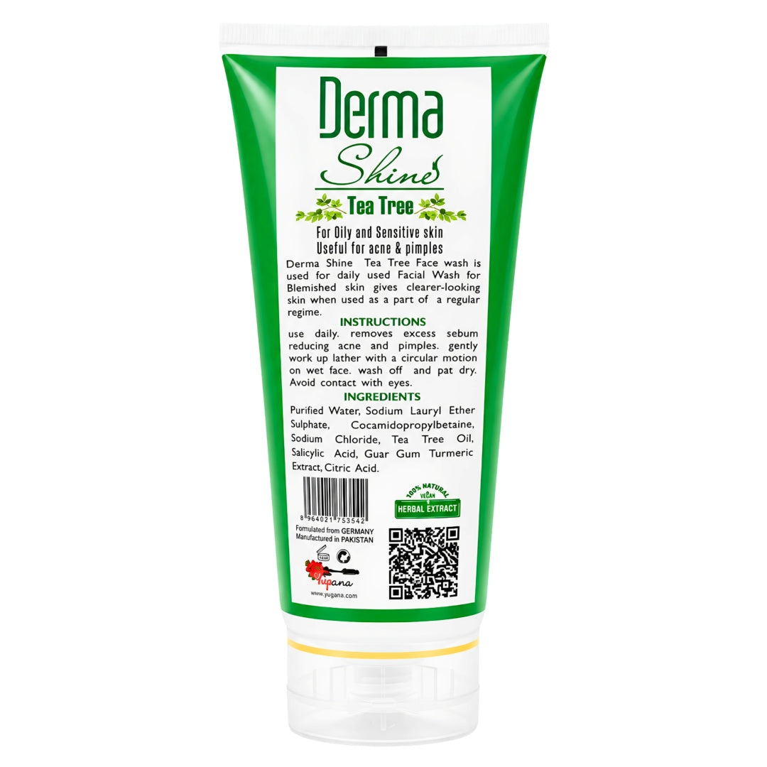 Derma Shine Tea Tree Acne Face Wash - Lipcara