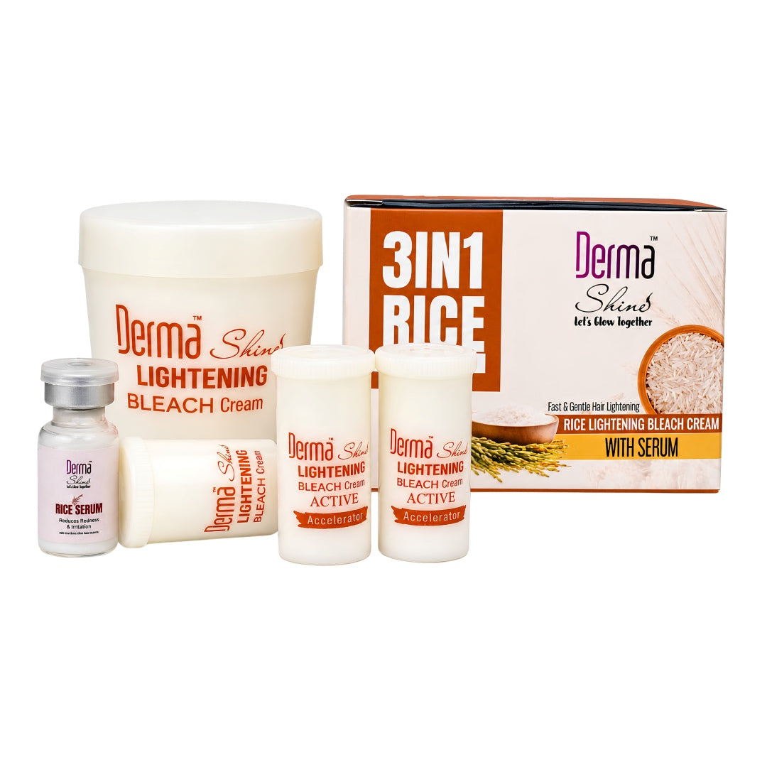 Derma shine 3 in 1 Rice lightening Bleach Cream 90g - Lipcara