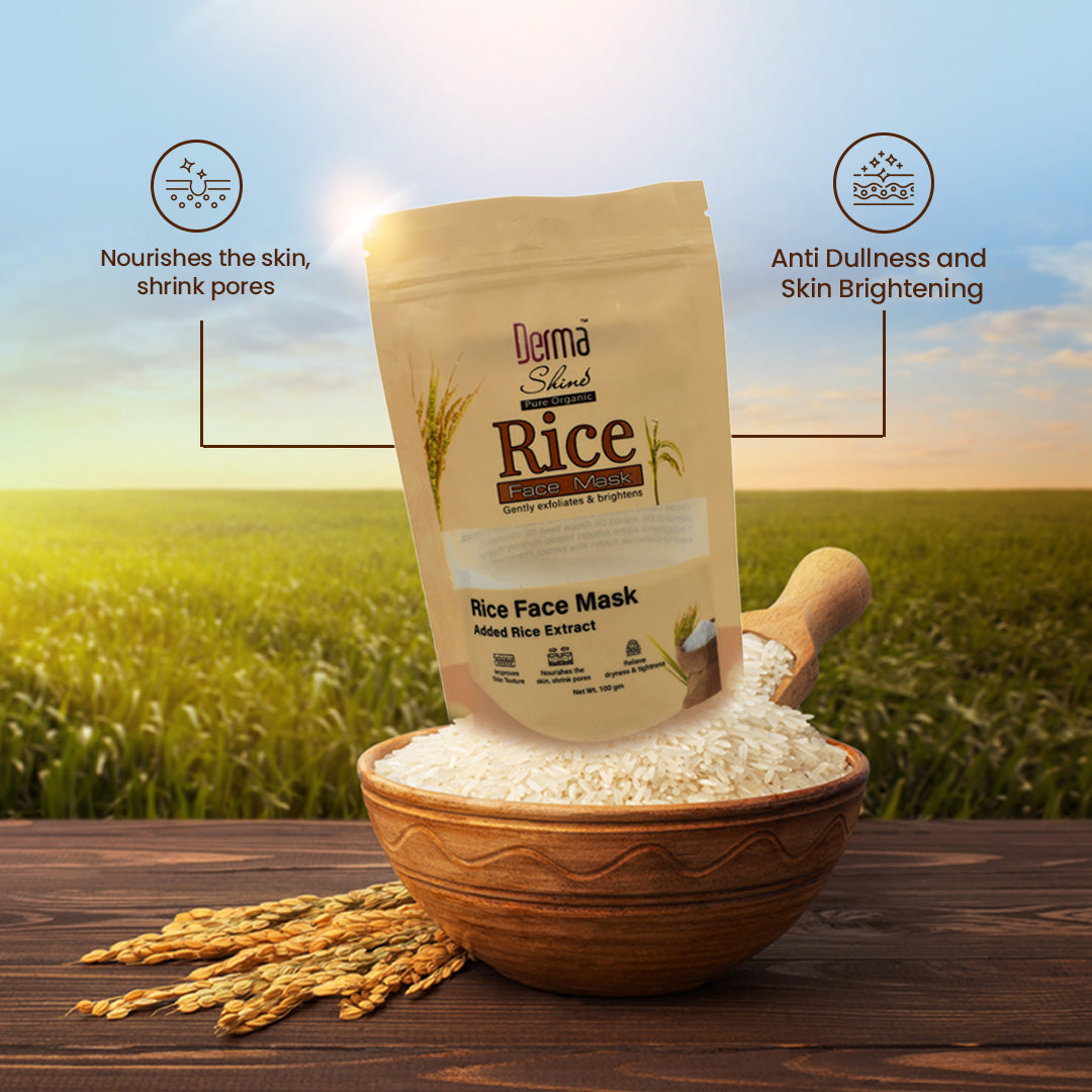 Derma Shine Rice Face Mask - Lipcara