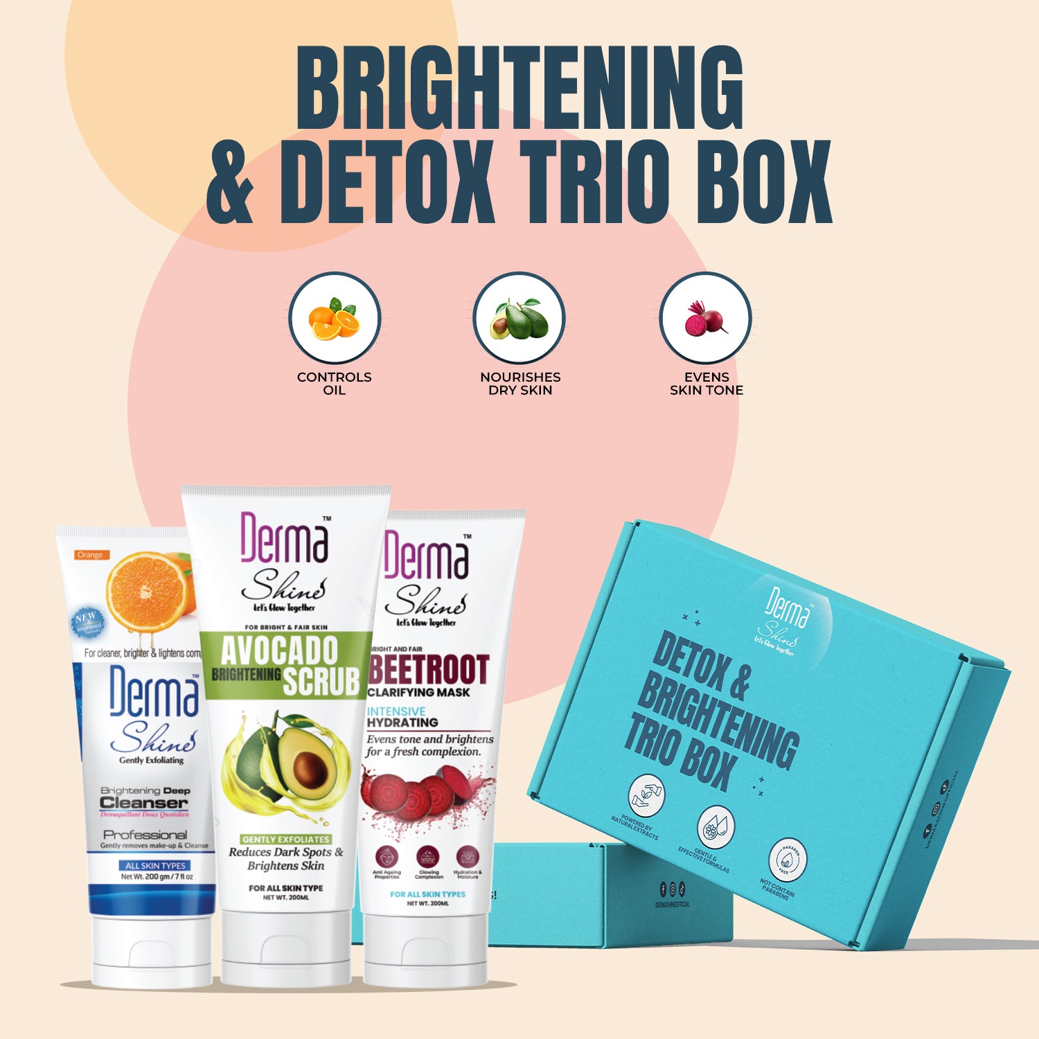 Derma Shine Brightening & Detox Trio Box - Lipcara