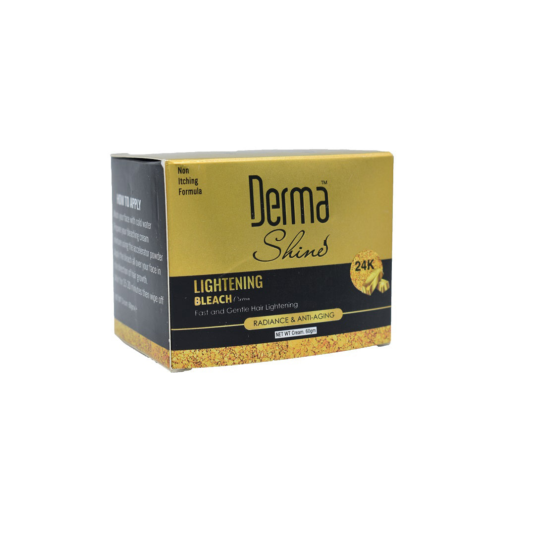 Derma Shine 24K Gold Anti Aging Lightening Bleach Cream 60gm - Lipcara