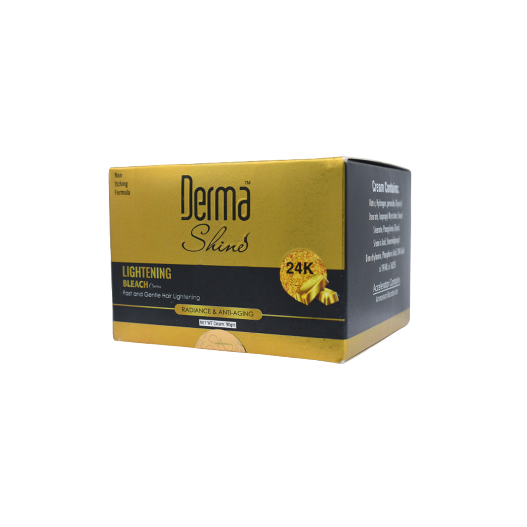 Derma Shine 24K Gold Anti Aging Lightening Bleach Cream 90gm - Lipcara