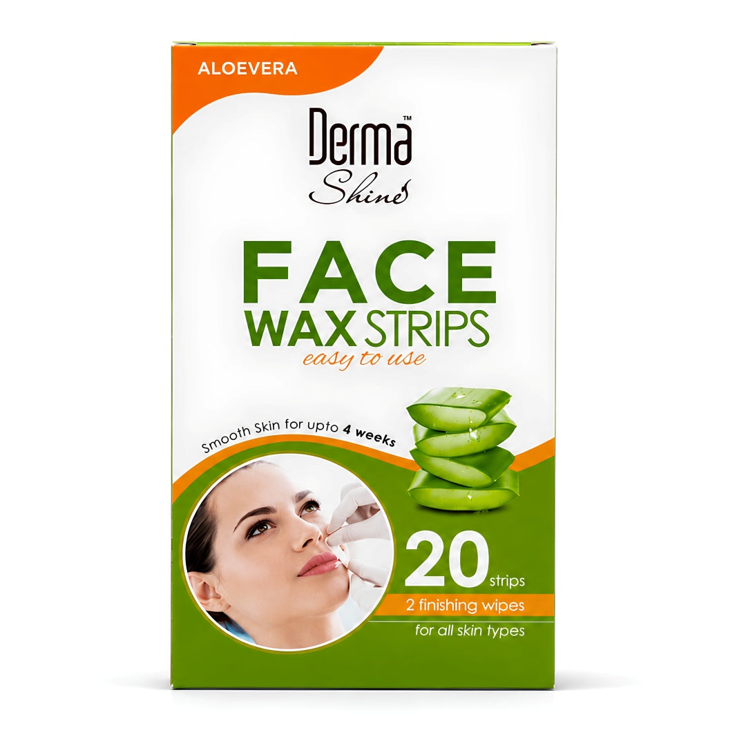 Derma Shine Aloe Vera Face Wax Strips - Lipcara