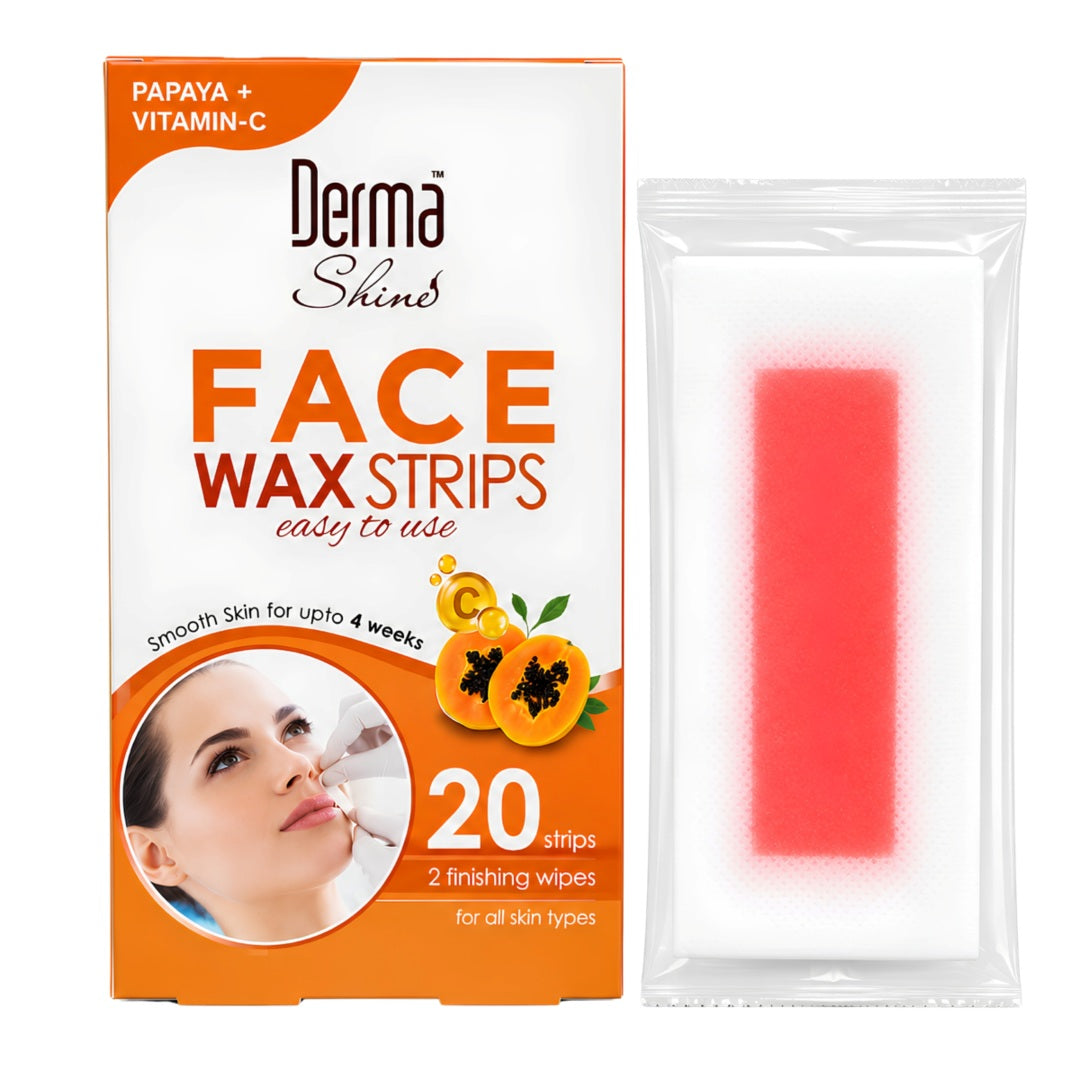 Derma Shine Face Wax Strips Papaya + Vitamin C - Lipcara