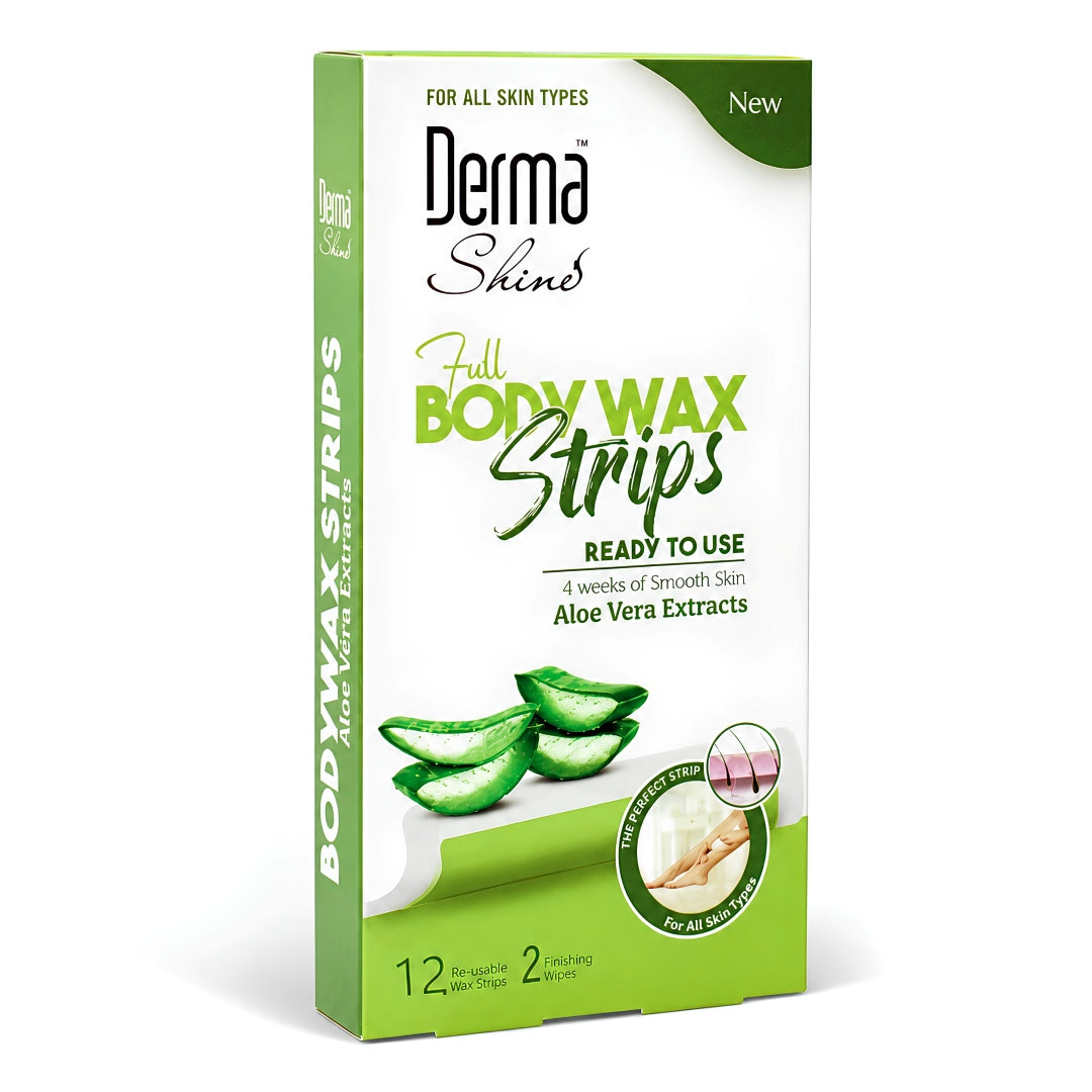 Derma Shine Full Body Wax Strips - Aloe Vera Extracts - Lipcara