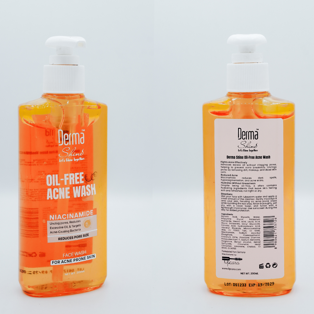 Derma Shine Oil Free  Acne Wash 200ml - Lipcara