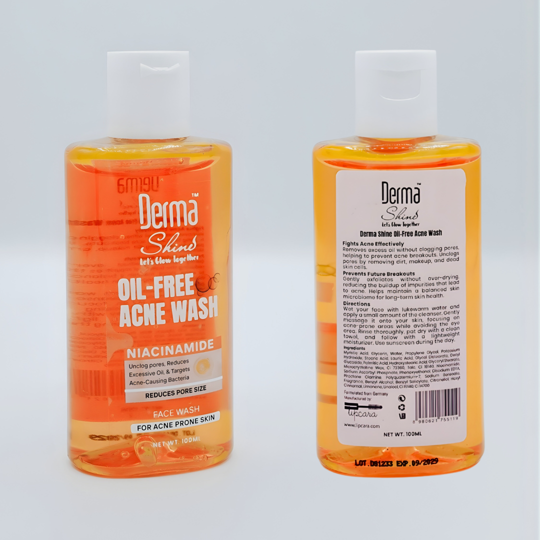 Derma Shine Oil Free  Acne Wash 100ml - Lipcara