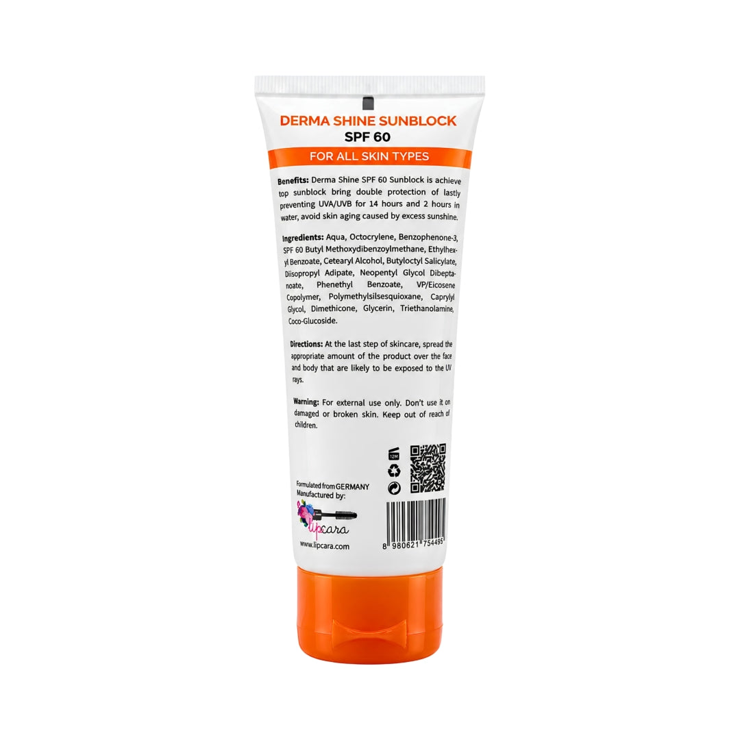 Derma Shine Sunblock SPF 75 100ml - Lipcara