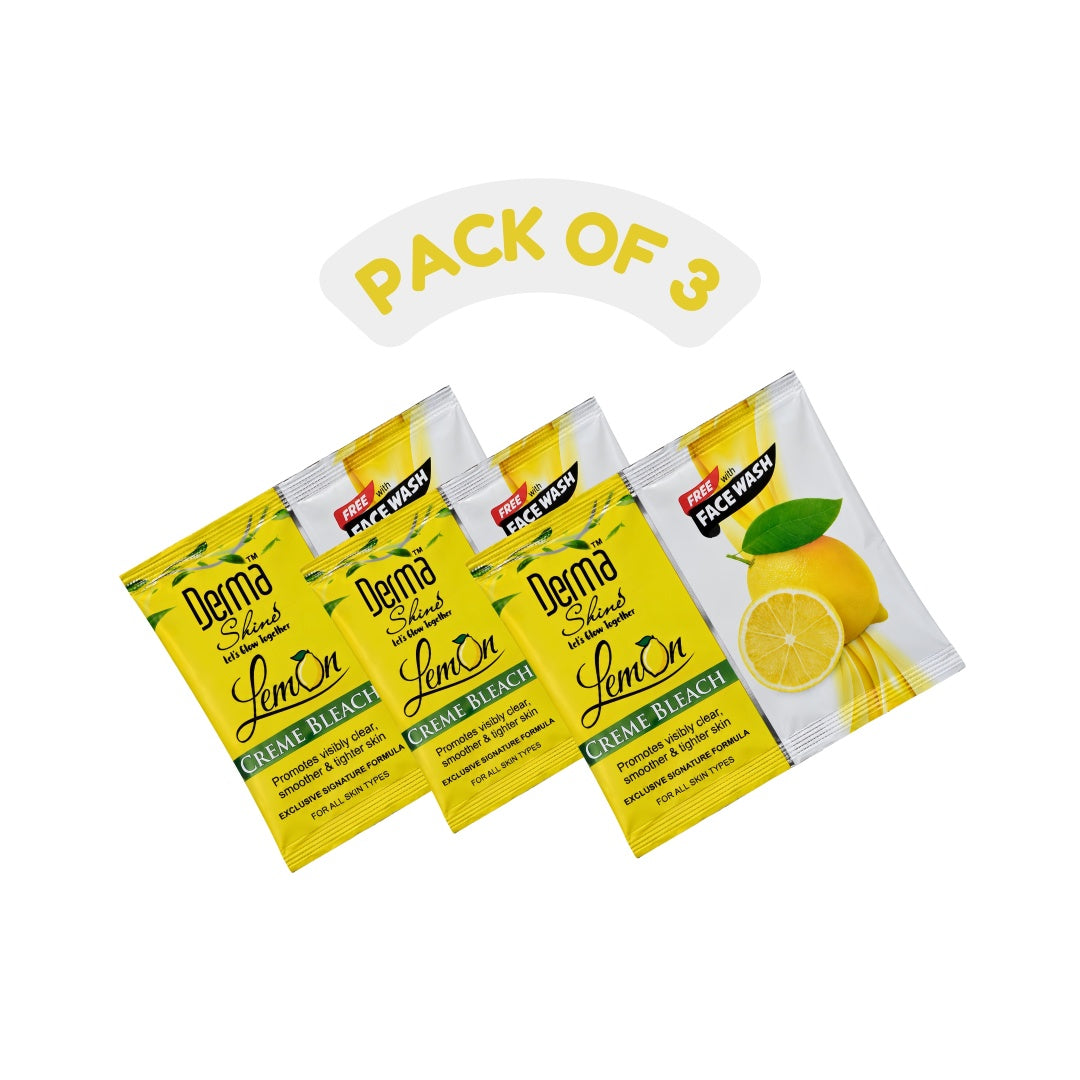 Derma Shine Lemon Creme Bleach Pack of 3 - Lipcara