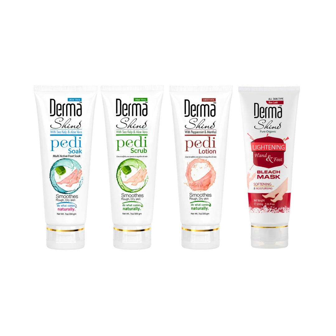 Glow Pedicure Kit with Hand & Feet Bleach Mask 200g - Lipcara