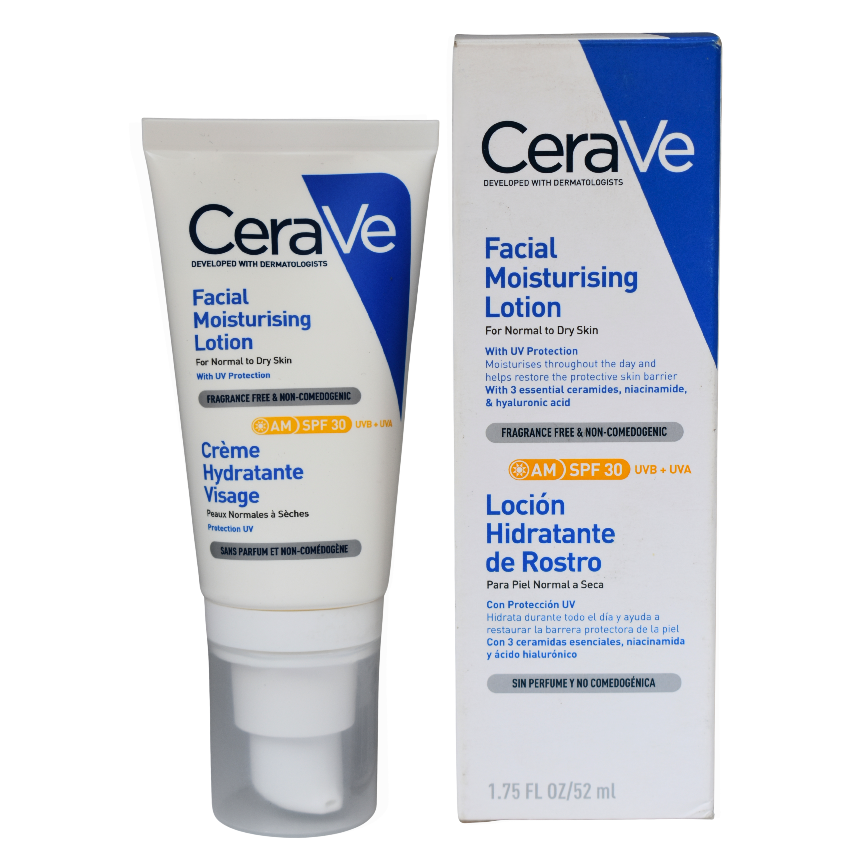 Cerave Facial Moisturising Lotion For Normal To Dry Skin AM SPF 30 52ml - Lipcara
