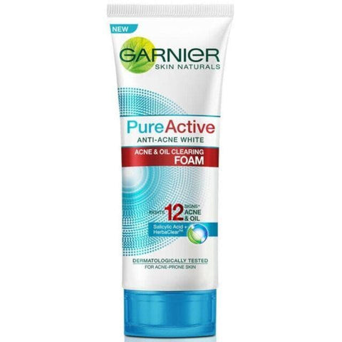 Garnier Pure Active Anti Acne White Clearing Foam - Lipcara