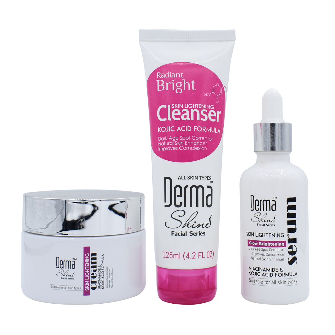 Derma Shine Radiant Bright Skin Lightening Formula 3 in 1 Kit